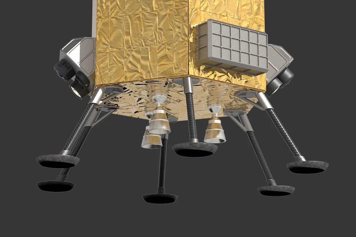 LuNaDrone's three monopropellant rocket engines